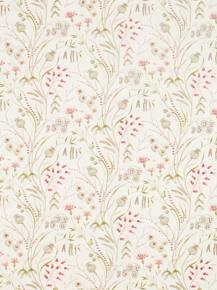 Sanderson Summer Harvest Made to Measure Curtains or Roman Blind, Claret/Olive, Claret/Olive