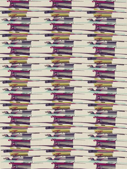 Harlequin Zeal Made to Measure Curtains or Roman Blind, Old Navy/Aqua/Lime, Old Navy/Aqua/Lime