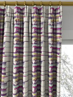 Harlequin Zeal Made to Measure Curtains or Roman Blind, Old Navy/Aqua/Lime - view 2, Old Navy/Aqua/Lime