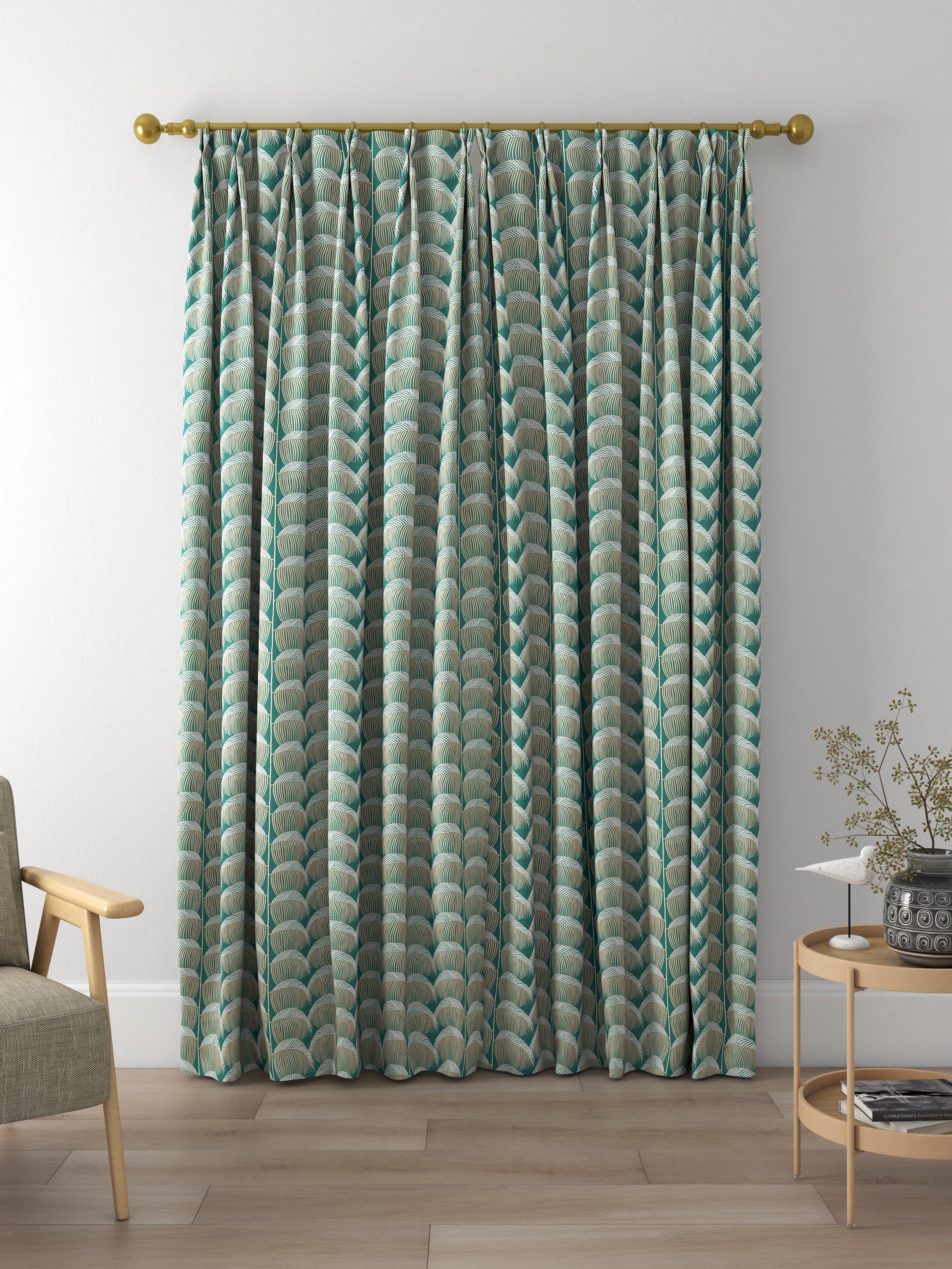 Sanderson Manilla Embroidery Made to Measure Curtains, Eucalyptus