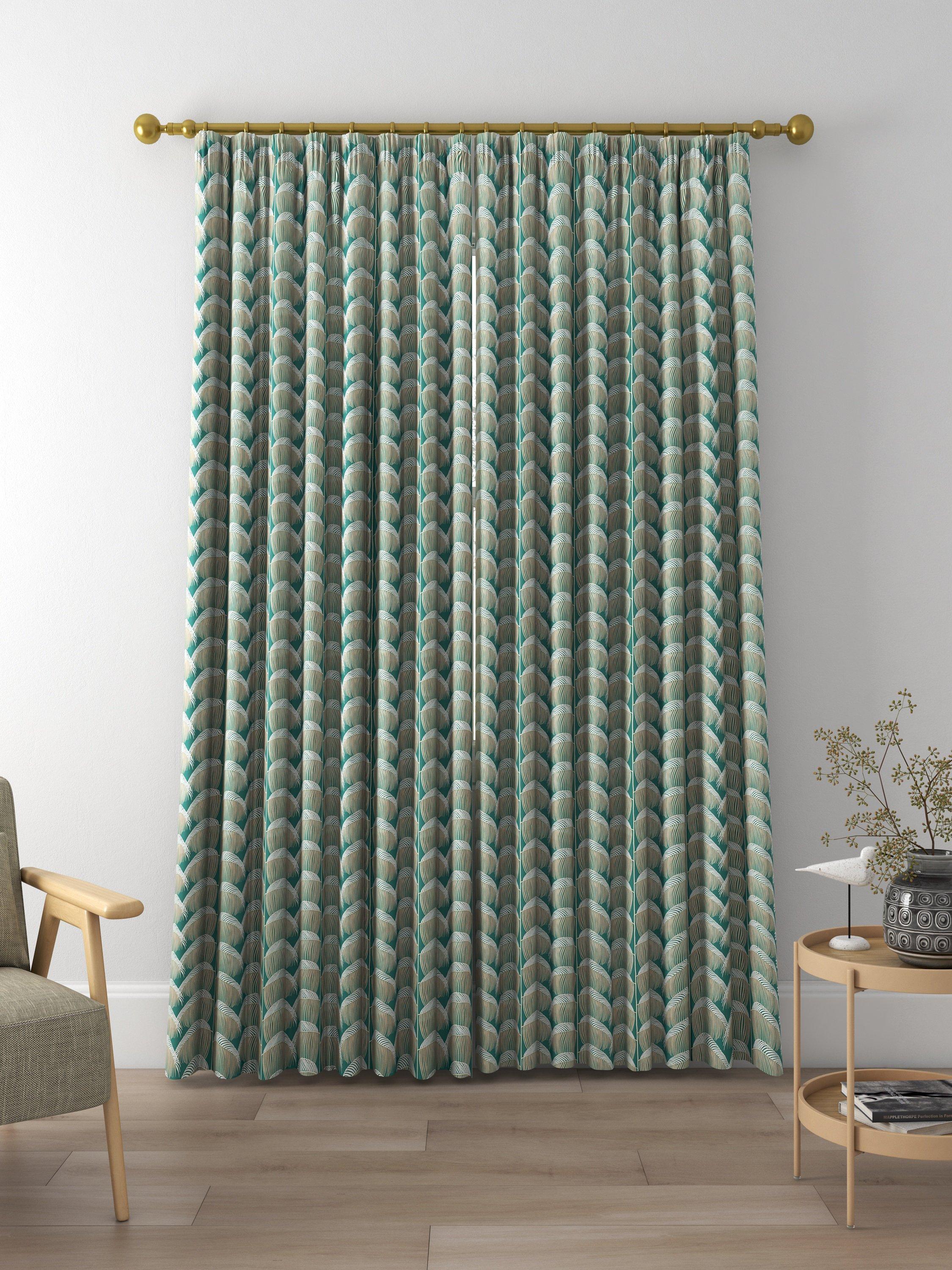Sanderson Manilla Embroidery Made to Measure Curtains, Eucalyptus