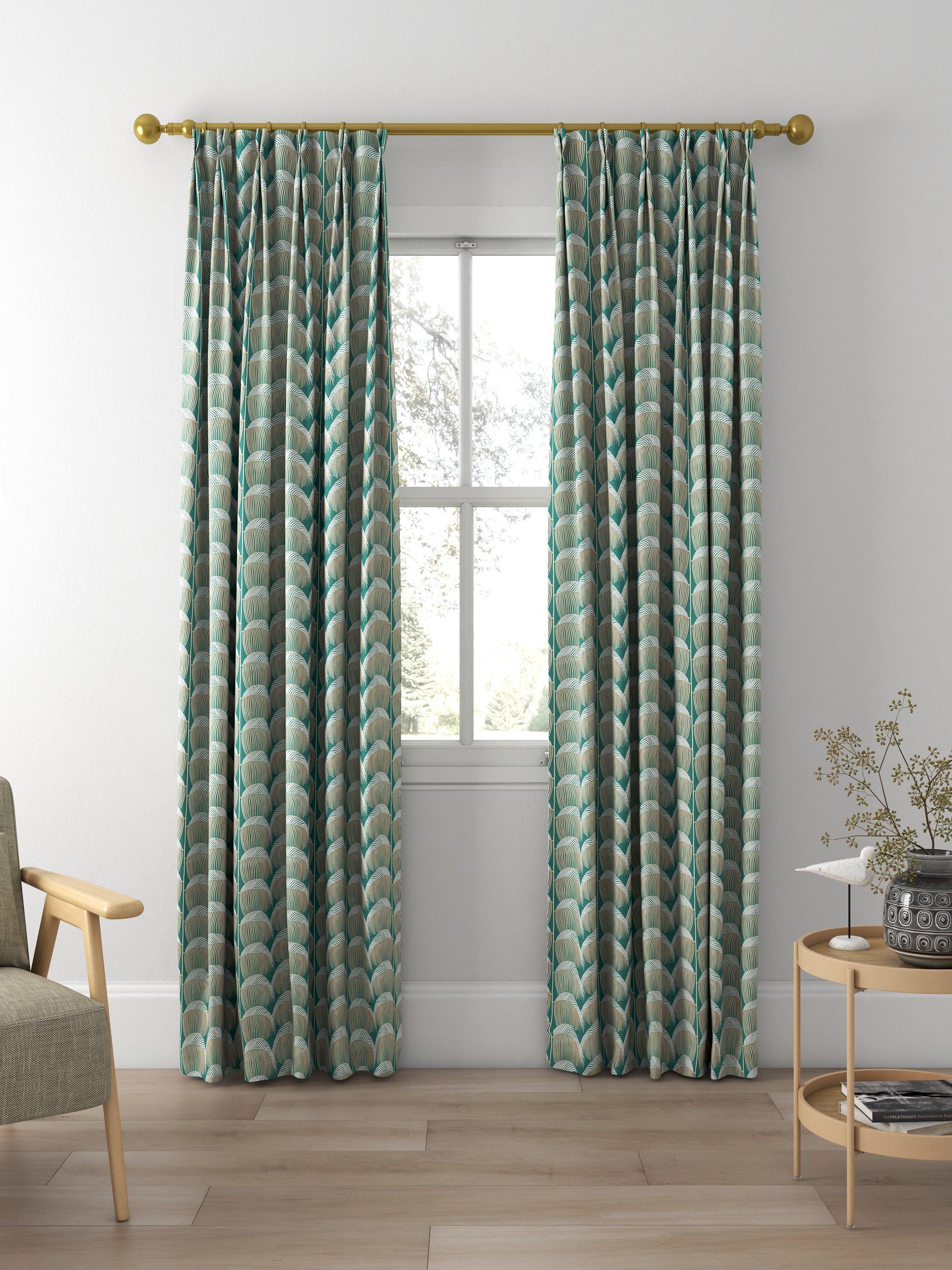 Sanderson Manilla Embroidery Made to Measure Curtains, Eucalyptus