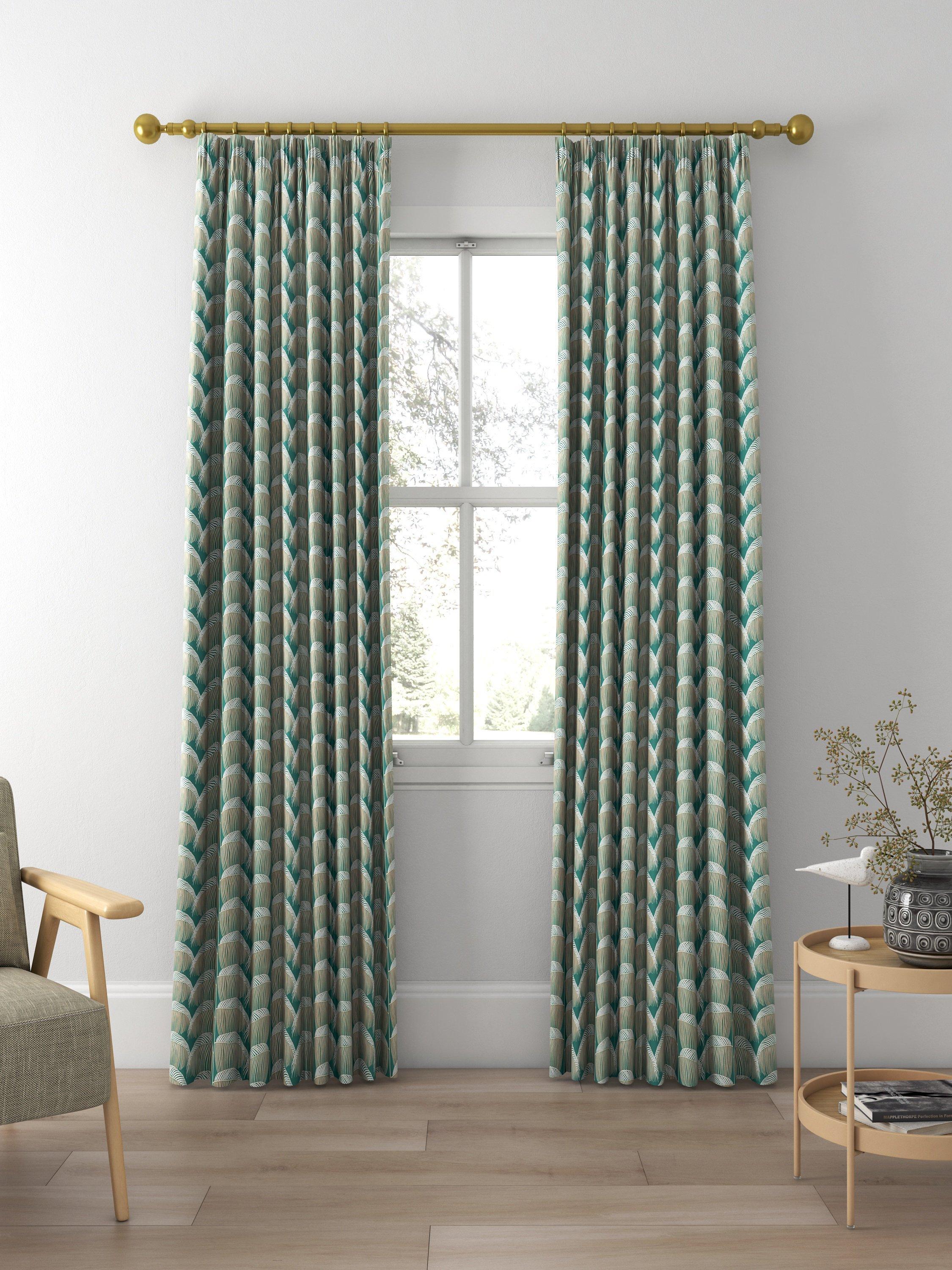 Sanderson Manilla Embroidery Made to Measure Curtains, Eucalyptus