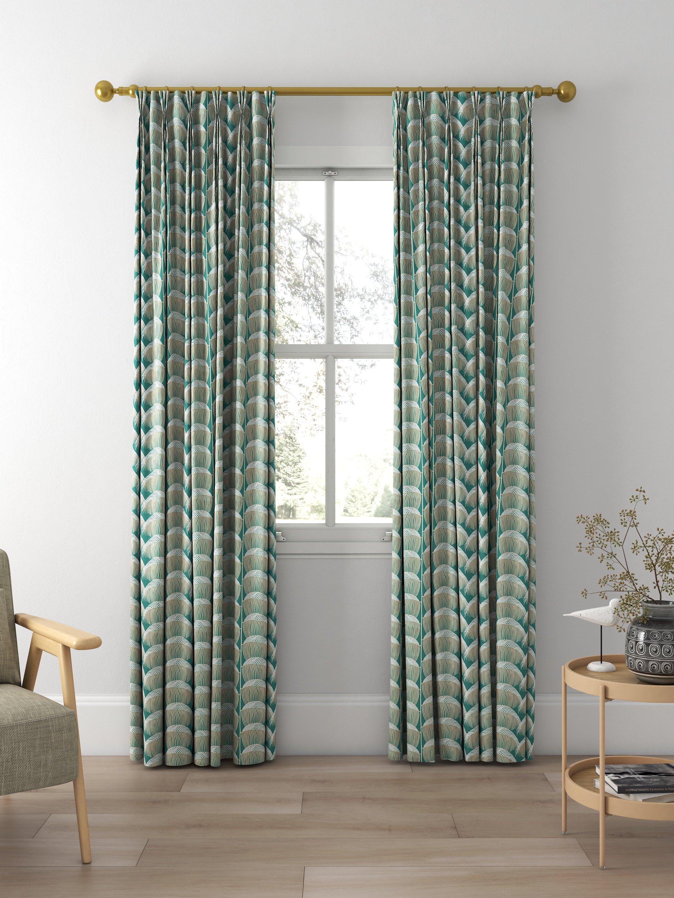 Sanderson Manilla Embroidery Made to Measure Curtains, Eucalyptus