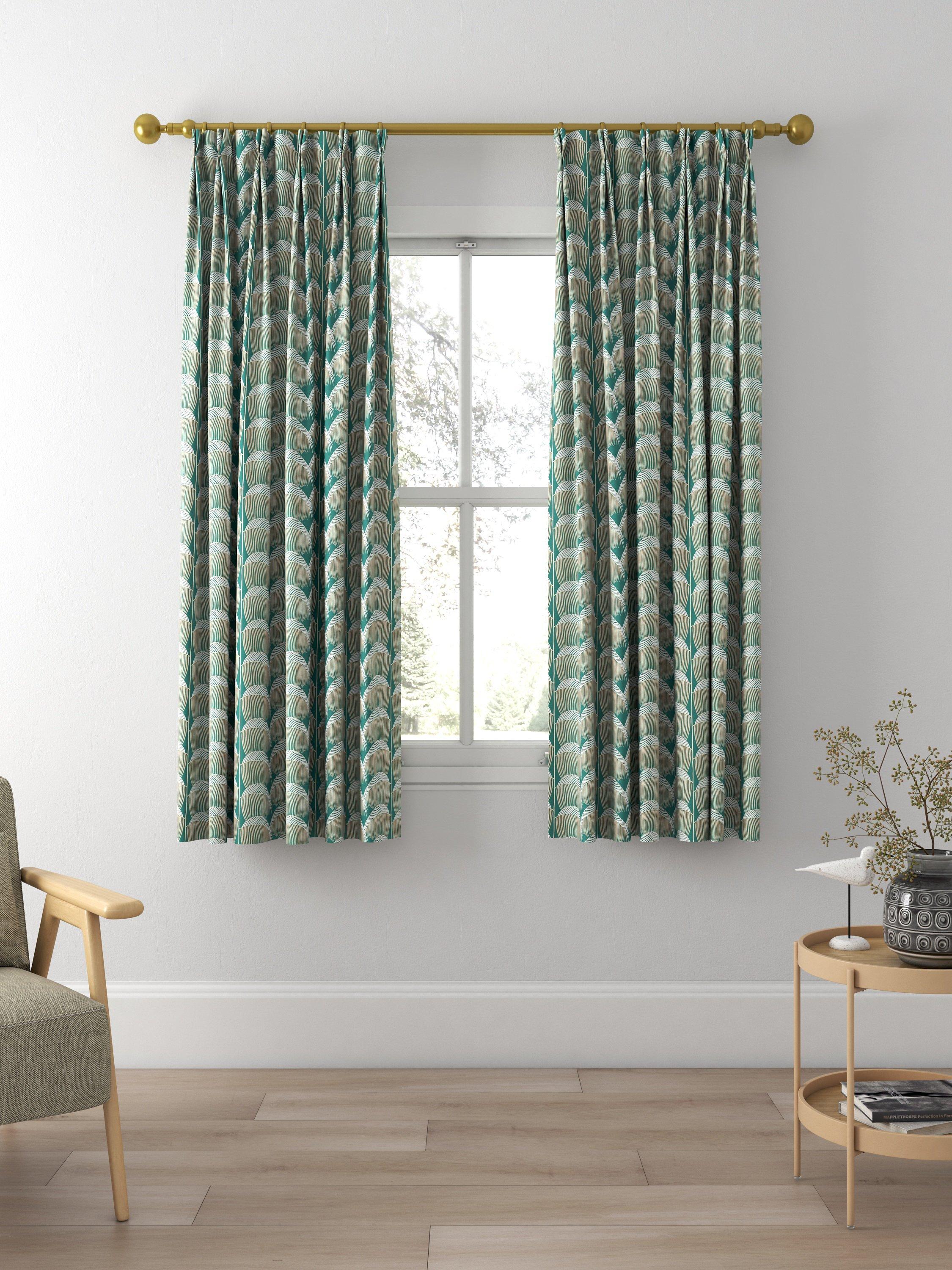 Sanderson Manilla Embroidery Made to Measure Curtains, Eucalyptus