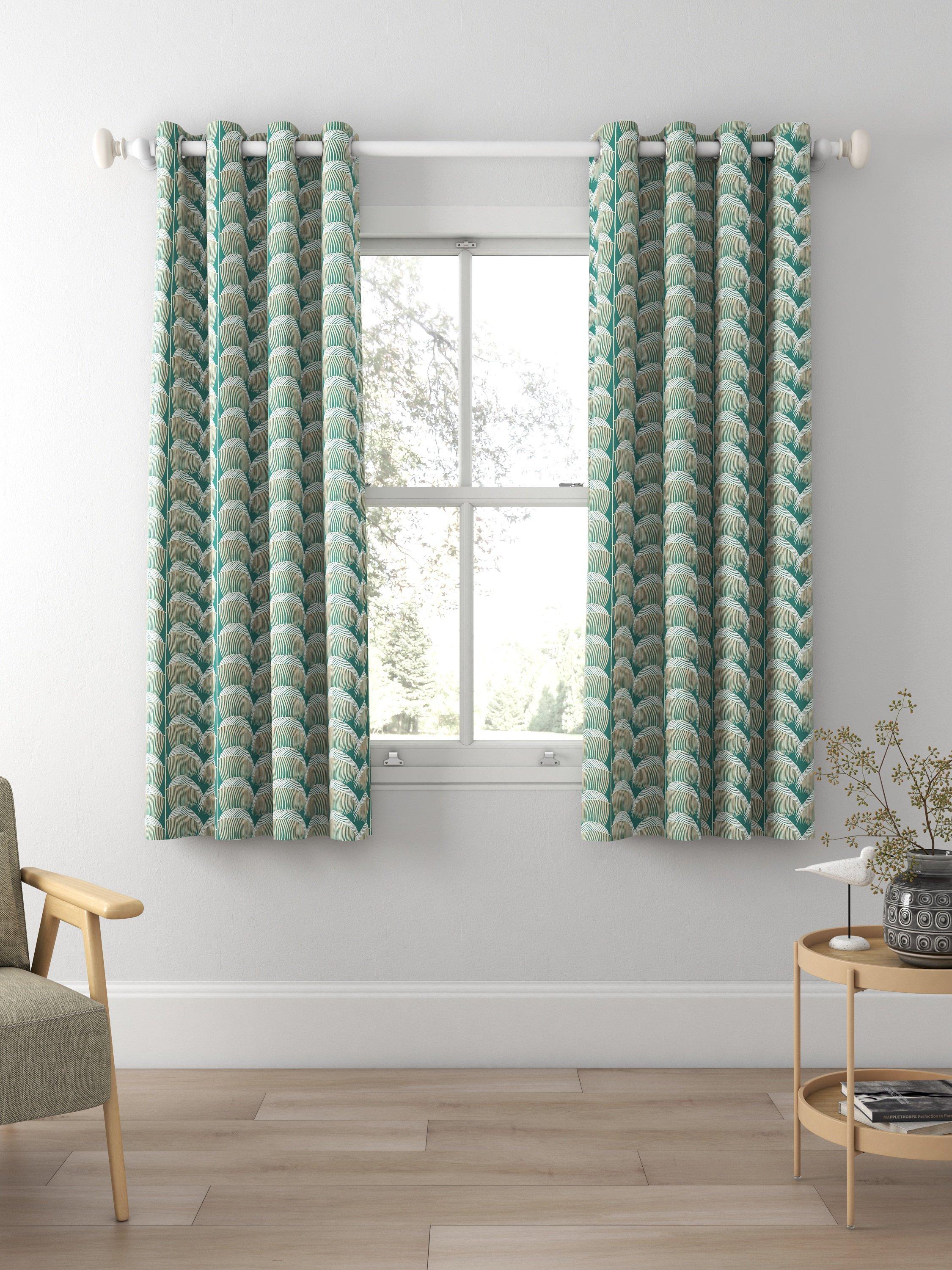Sanderson Manilla Embroidery Made to Measure Curtains, Eucalyptus