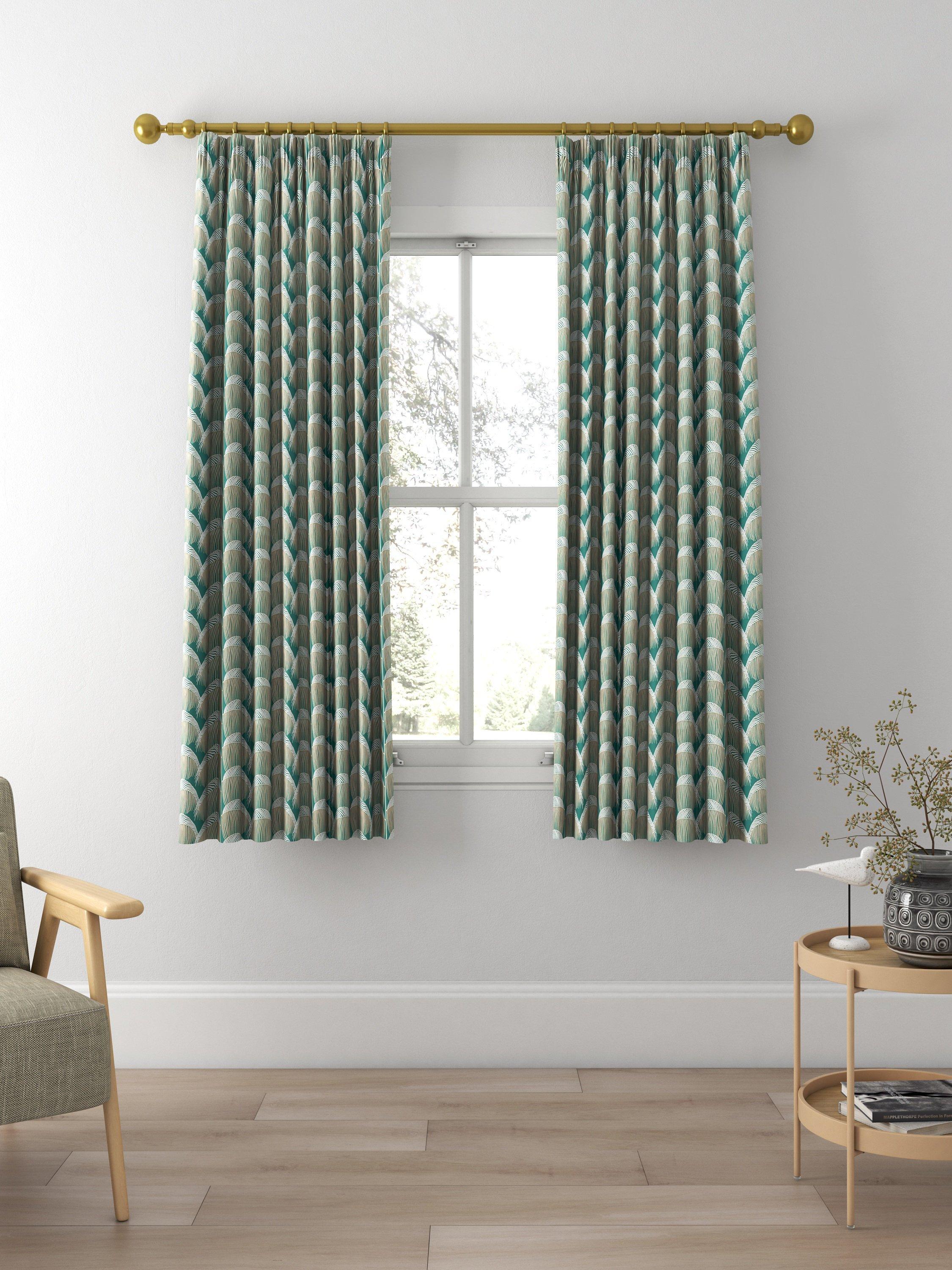 Sanderson Manilla Embroidery Made to Measure Curtains, Eucalyptus