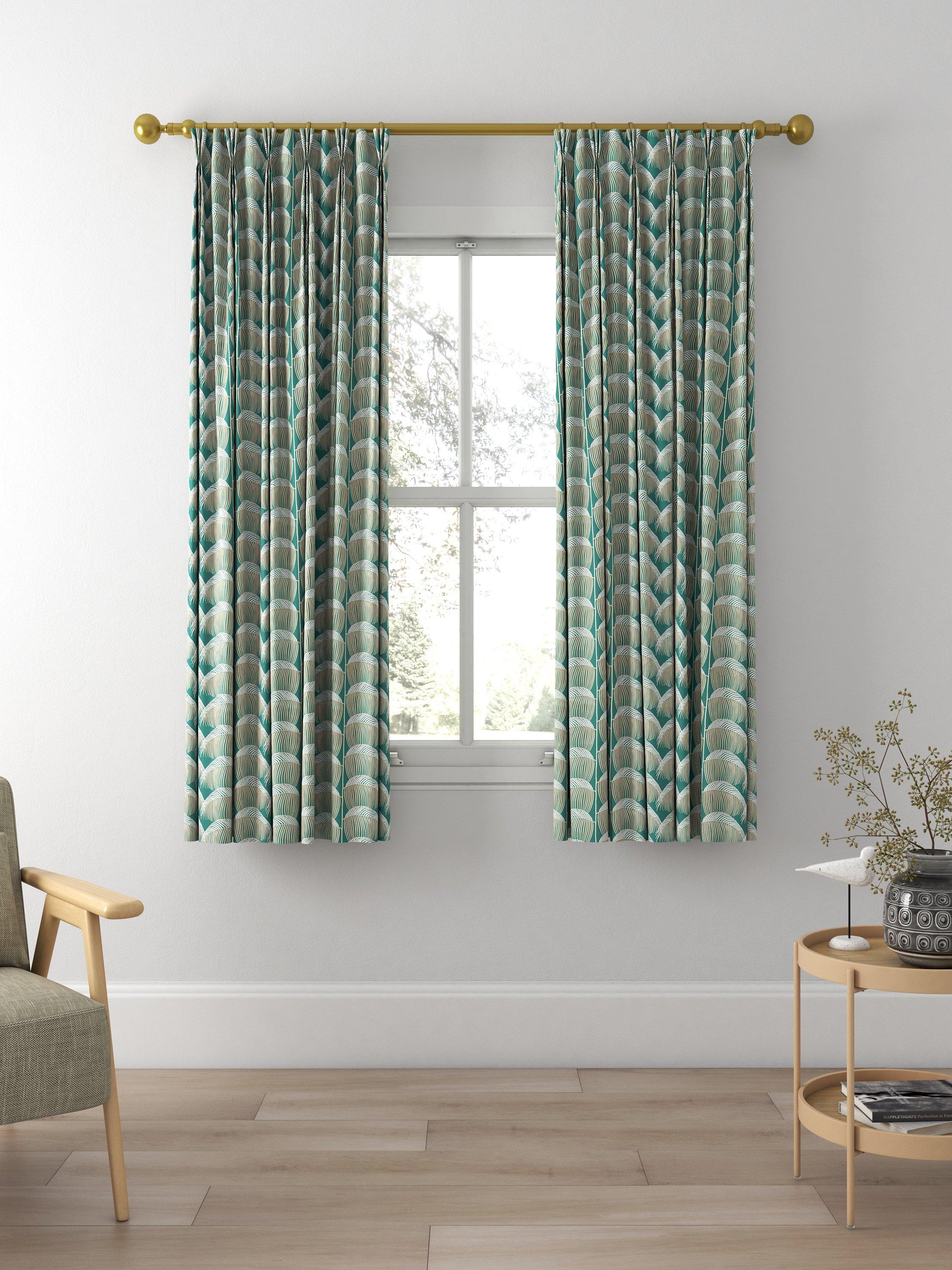 Sanderson Manilla Embroidery Made to Measure Curtains, Eucalyptus
