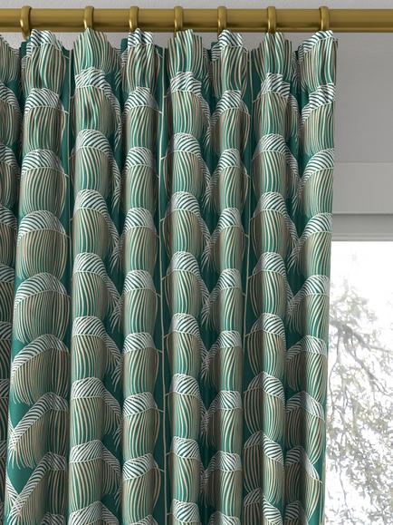 Sanderson Manilla Embroidery Made to Measure Curtains or Roman Blind, Eucalyptus - view 2, Eucalyptus