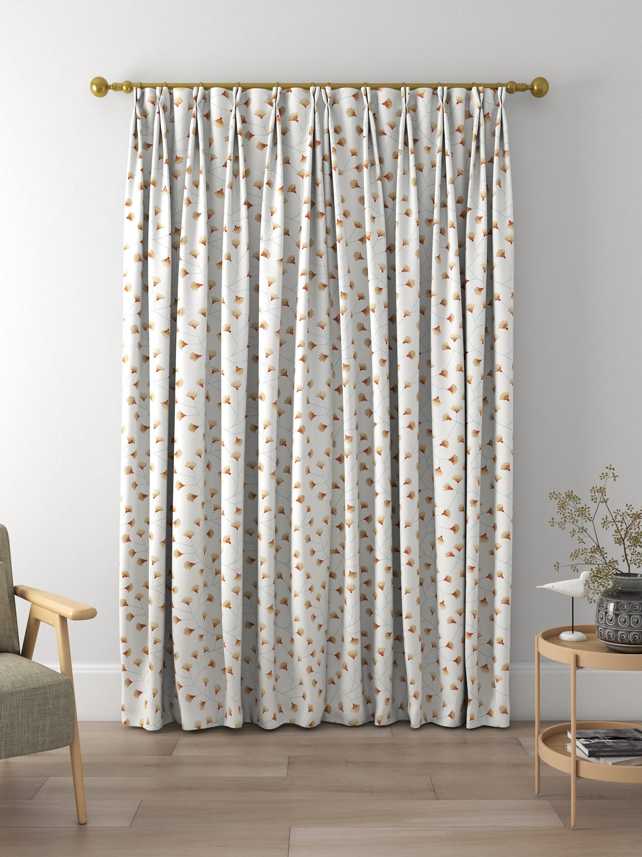 Sanderson Gingko Trail Made to Measure Curtains, Brick