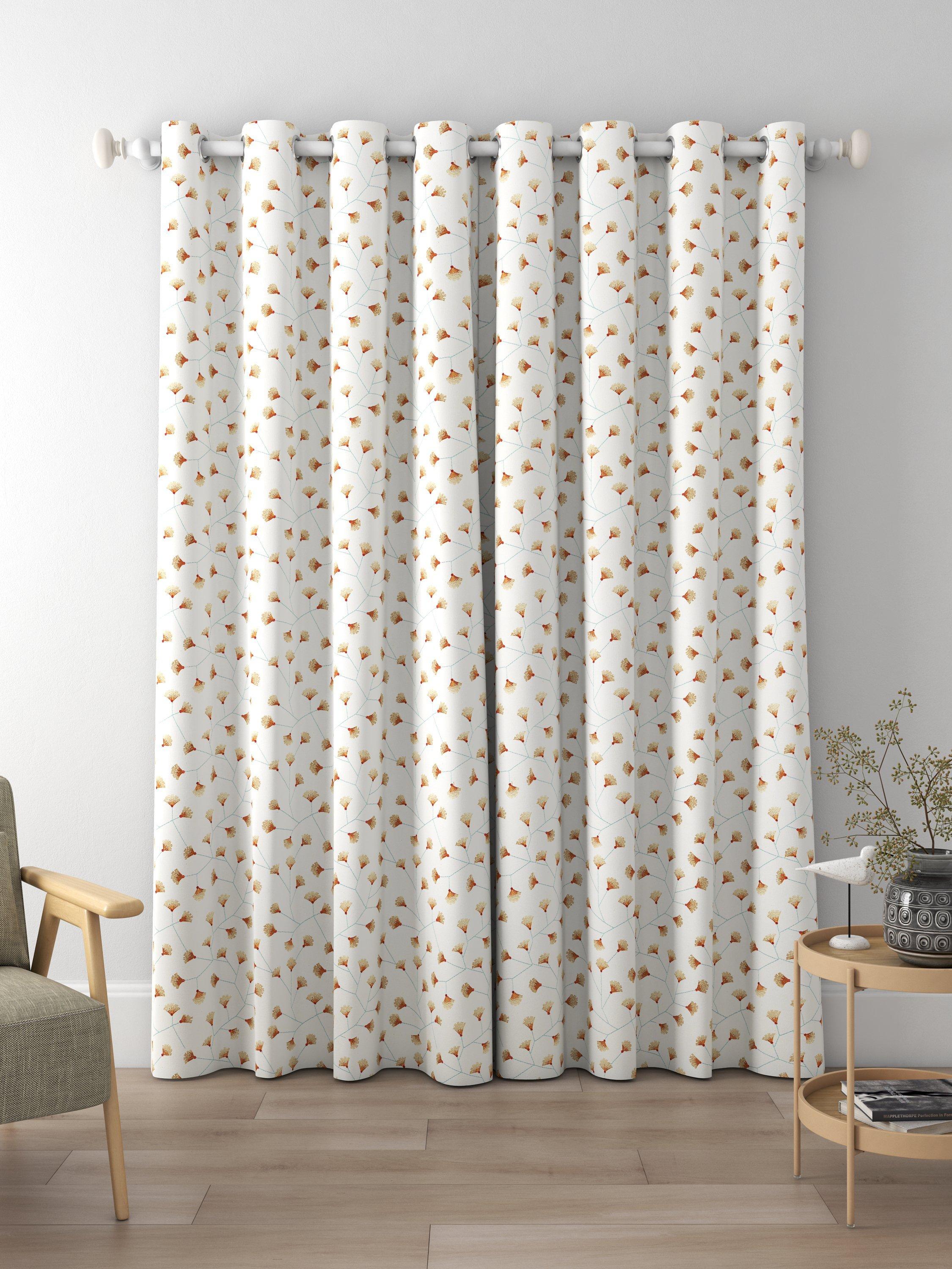 Sanderson Gingko Trail Made to Measure Curtains, Brick