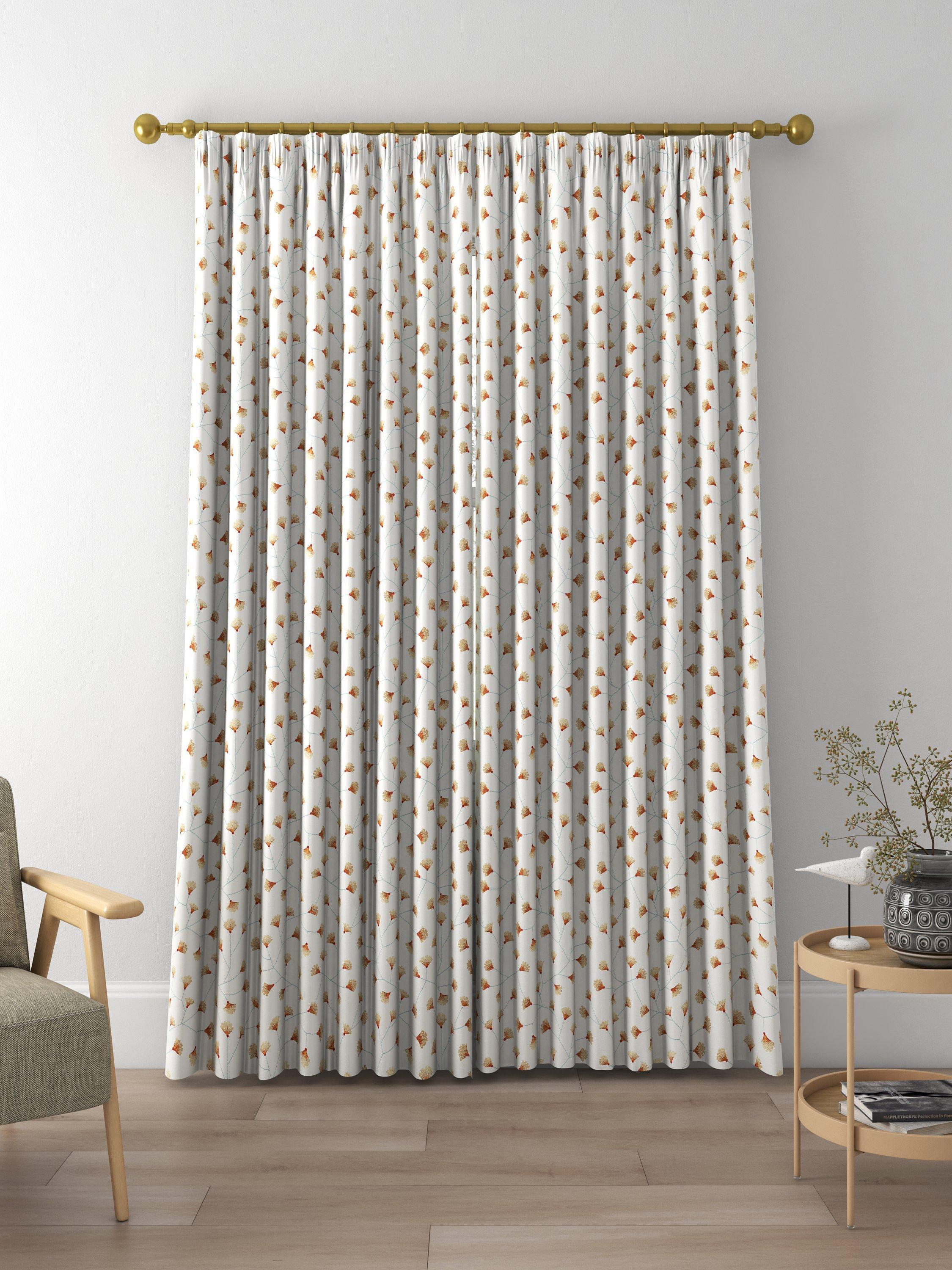Sanderson Gingko Trail Made to Measure Curtains, Brick