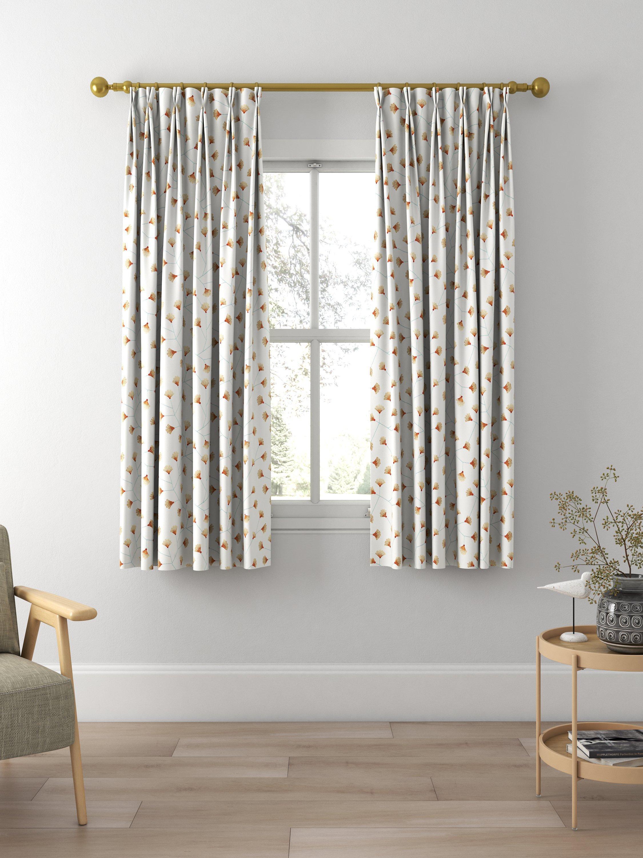 Sanderson Gingko Trail Made to Measure Curtains, Brick