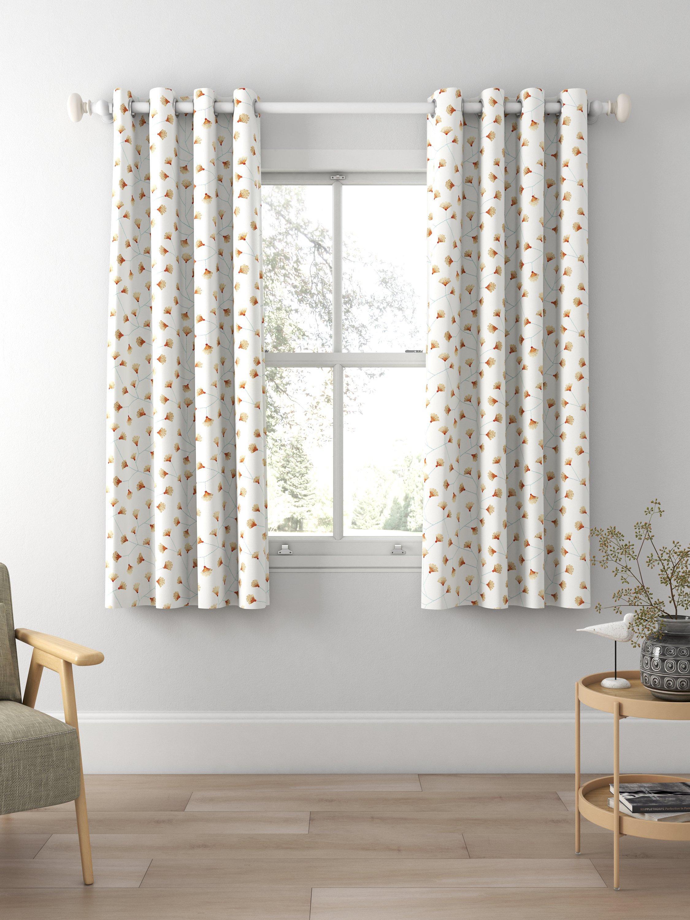 Sanderson Gingko Trail Made to Measure Curtains, Brick