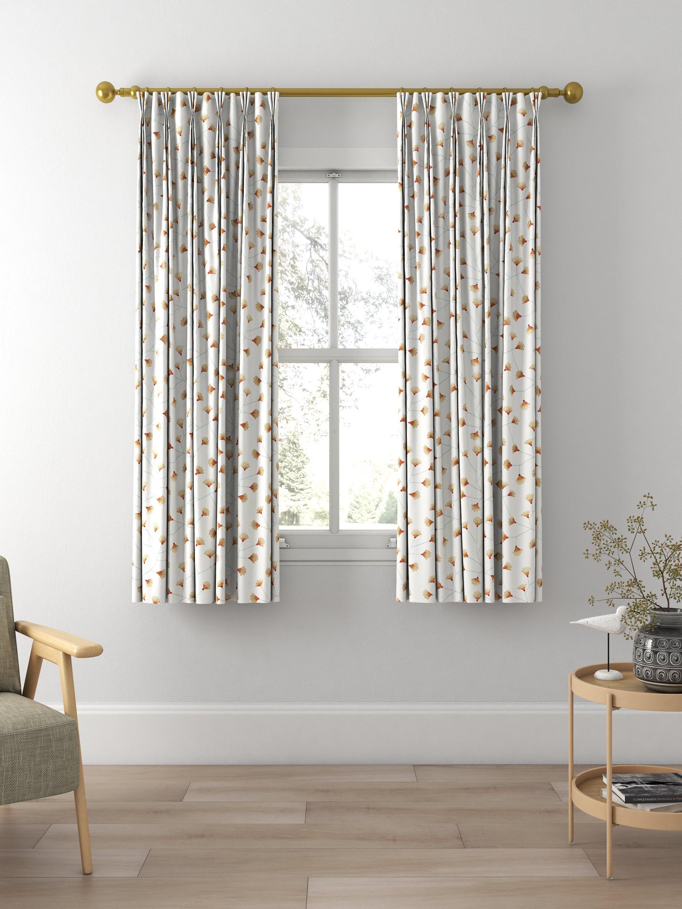 Sanderson Gingko Trail Made to Measure Curtains, Brick