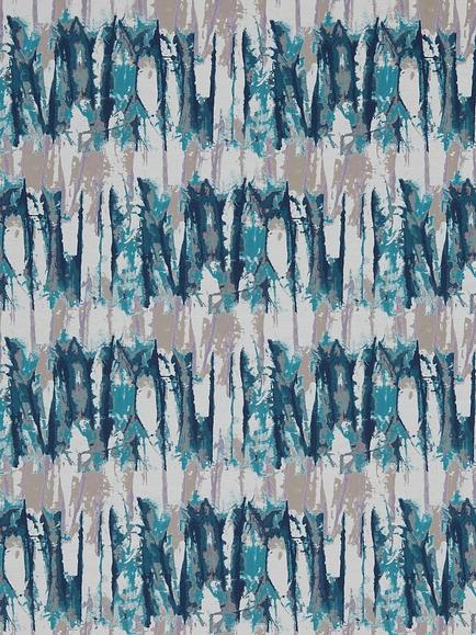 Harlequin Takara Made to Measure Curtains or Roman Blind, Teal/Ink, Teal/Ink