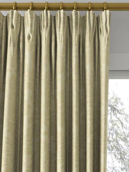 Sanderson Lymington Damask Made to Measure Curtains or Roman Blind, Almond - view 2, Almond
