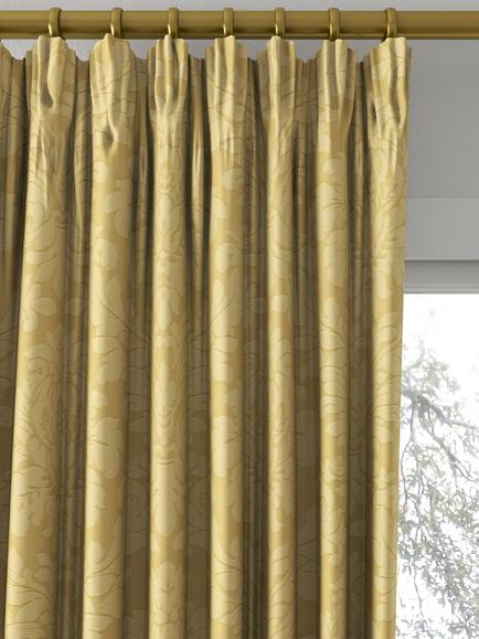 Sanderson Lymington Damask Made to Measure Curtains or Roman Blind, Gold - view 2, Gold