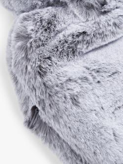 John Lewis Faux Fur Hot Water Bottle - view 2, Arctic Grey