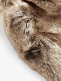 John Lewis Faux Fur Hot Water Bottle - view 2, Golden Brown