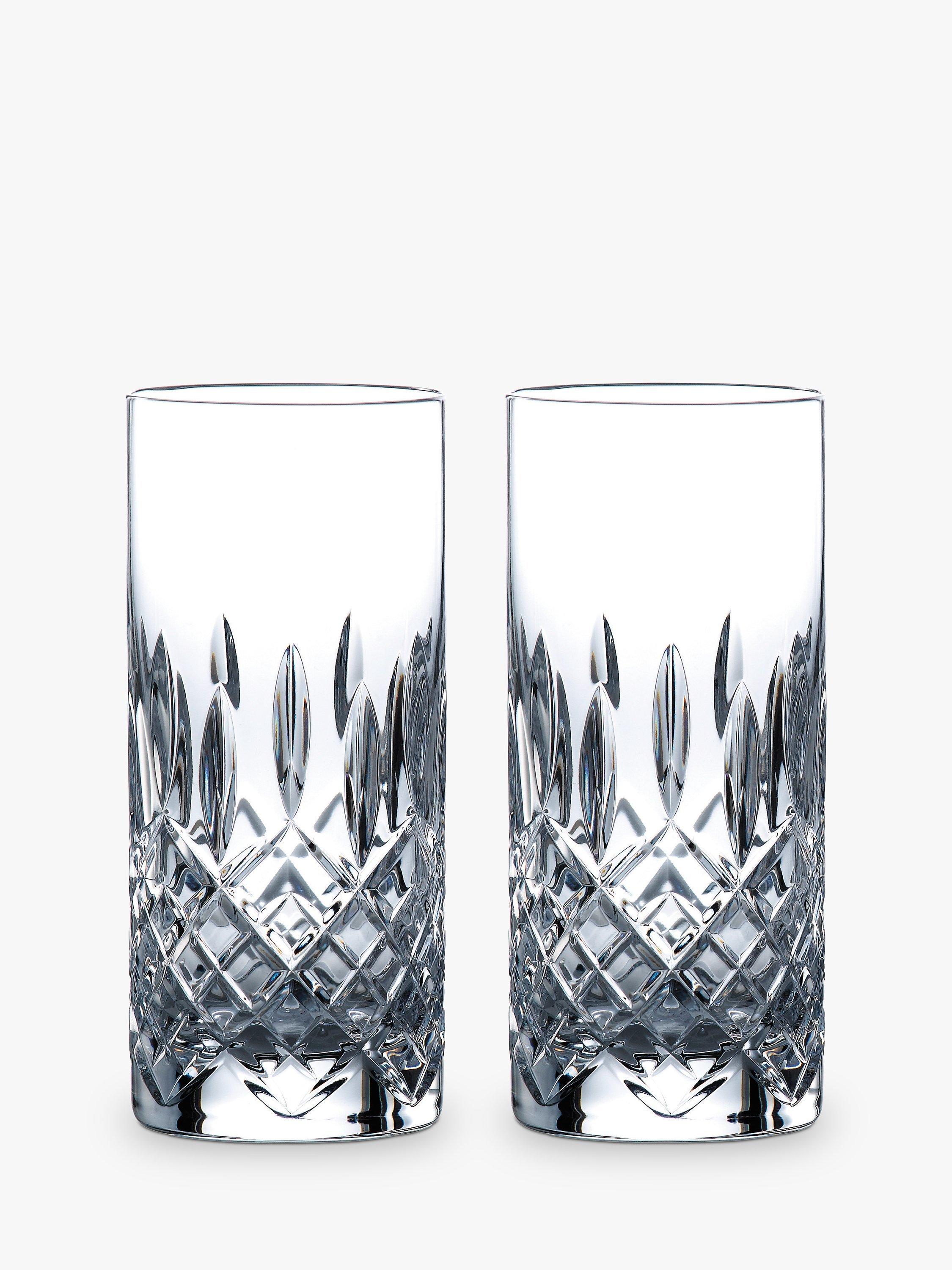 Royal Doulton R&D Collection Highclere Crystal Cut Glass Highballs, Set of 2, 320ml, Clear