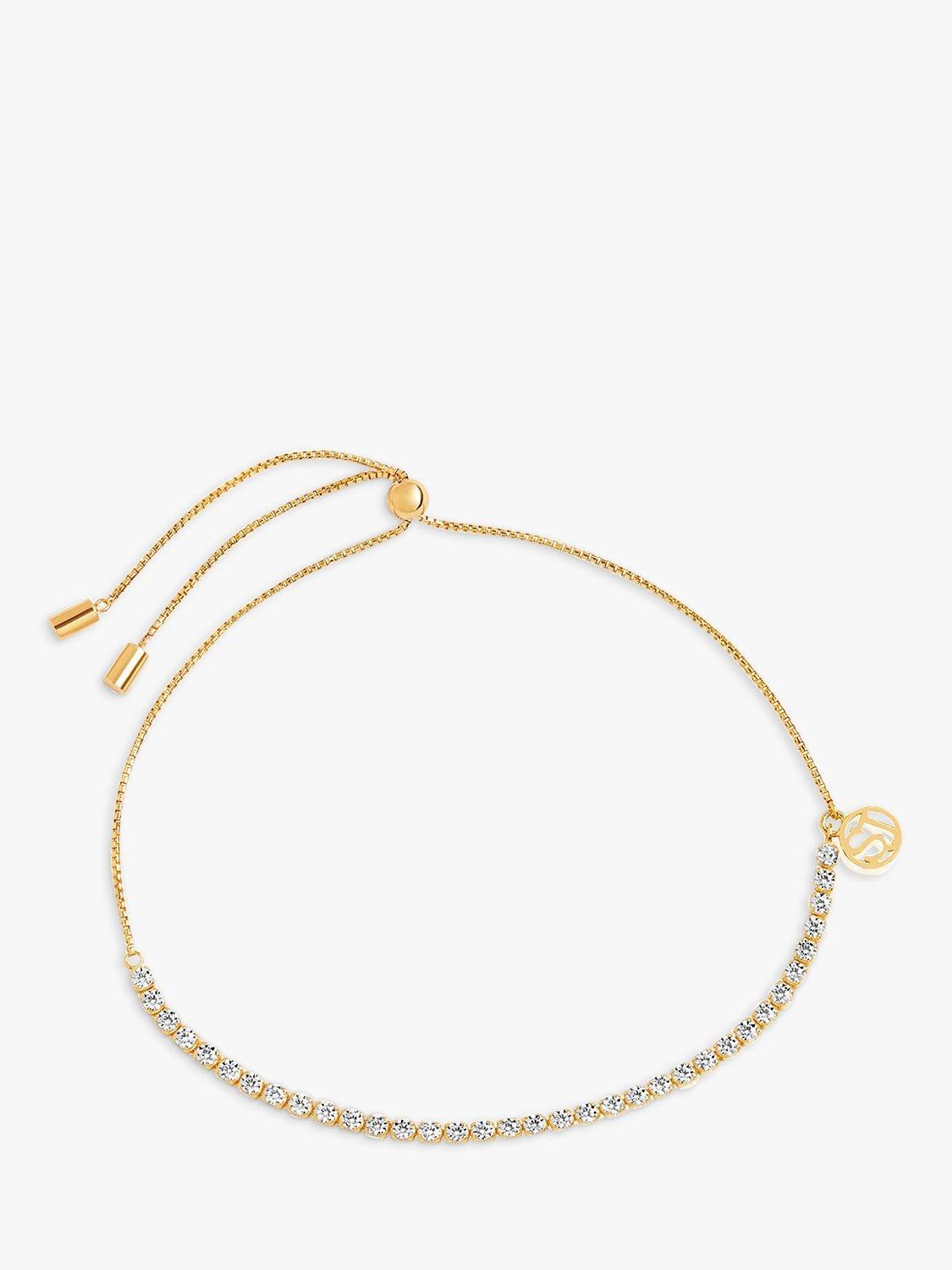 Product image 1 of 3, which shows Sif Jakobs Jewellery Cubic Zirconia Toggle Chain Bracelet, Gold
