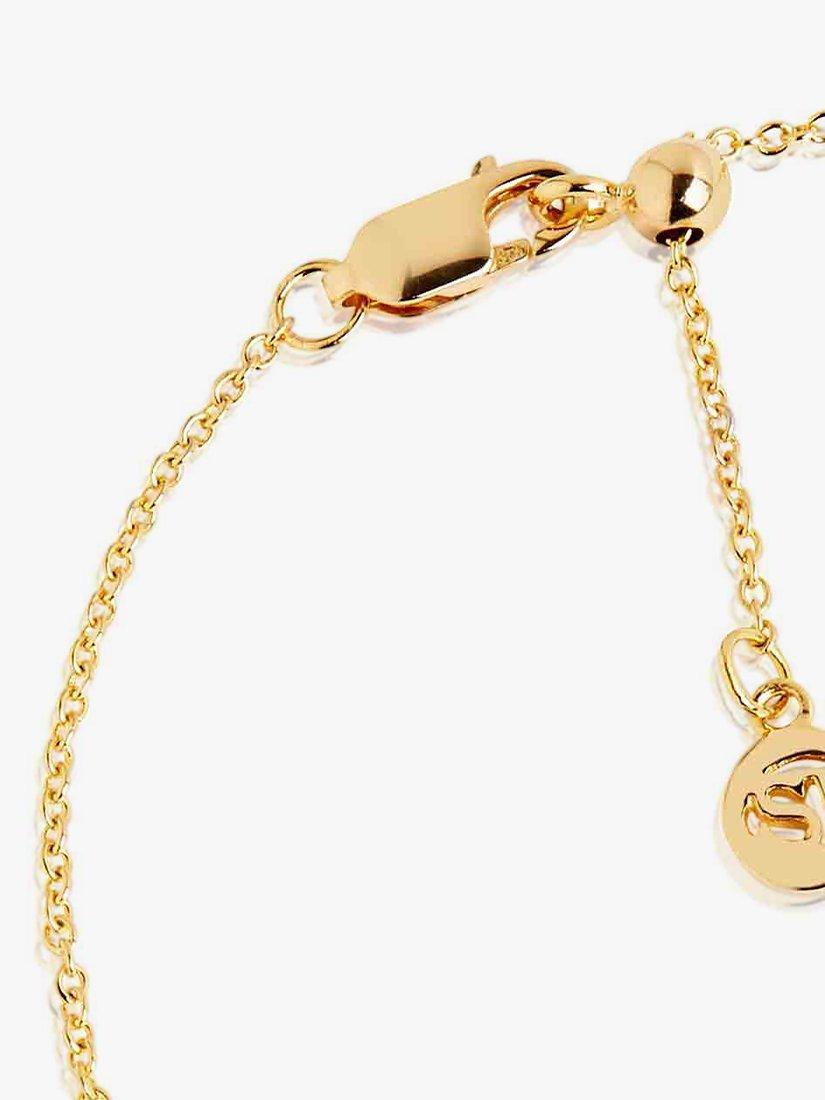Product image 2 of 3, which shows Sif Jakobs Jewellery Princess Baguette Cubic Zirconia Chain Bracelet, Gold/Multi