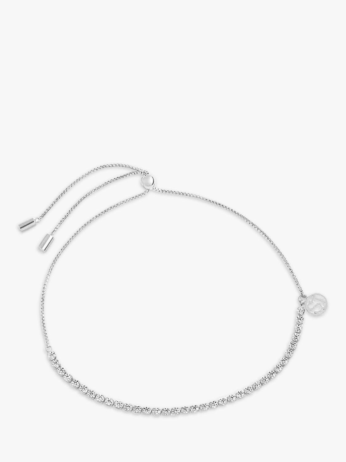 Product image 1 of 2, which shows Sif Jakobs Jewellery Cubic Zirconia Toggle Chain Bracelet, Silver