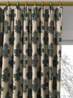 GP & J Baker Poppy Paisley Made to Measure Curtains or Roman Blind, Indigo - view 2, Indigo