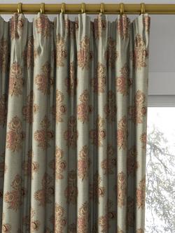 GP & J Baker Poppy Paisley Made to Measure Curtains or Roman Blind, Aqua - view 2, Aqua