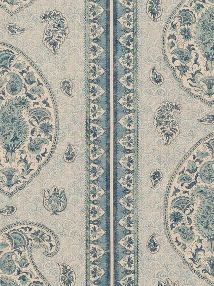 GP & J Baker Coromandel Made to Measure Curtains or Roman Blind, Blue, Blue