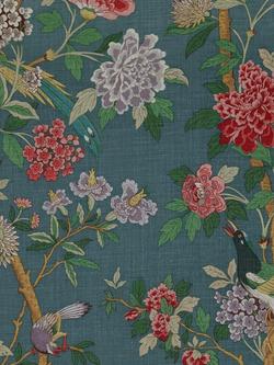 GP & J Baker Hydrangea Bird Made to Measure Curtains or Roman Blind, Indigo, Indigo