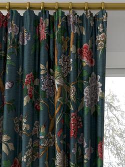 GP & J Baker Hydrangea Bird Made to Measure Curtains or Roman Blind, Indigo - view 2, Indigo