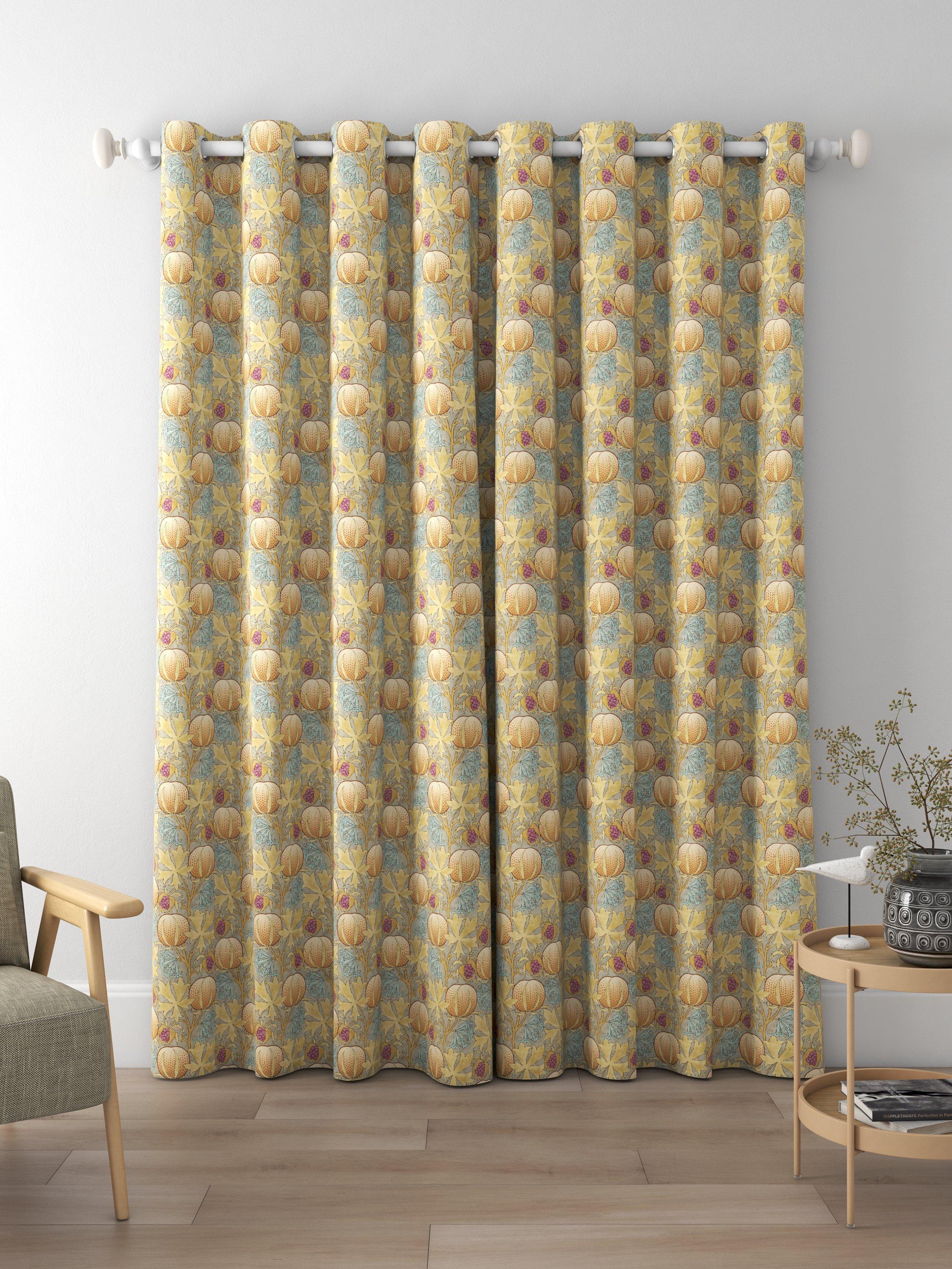 GP & J Baker Pumpkins Made to Measure Curtains, Teal