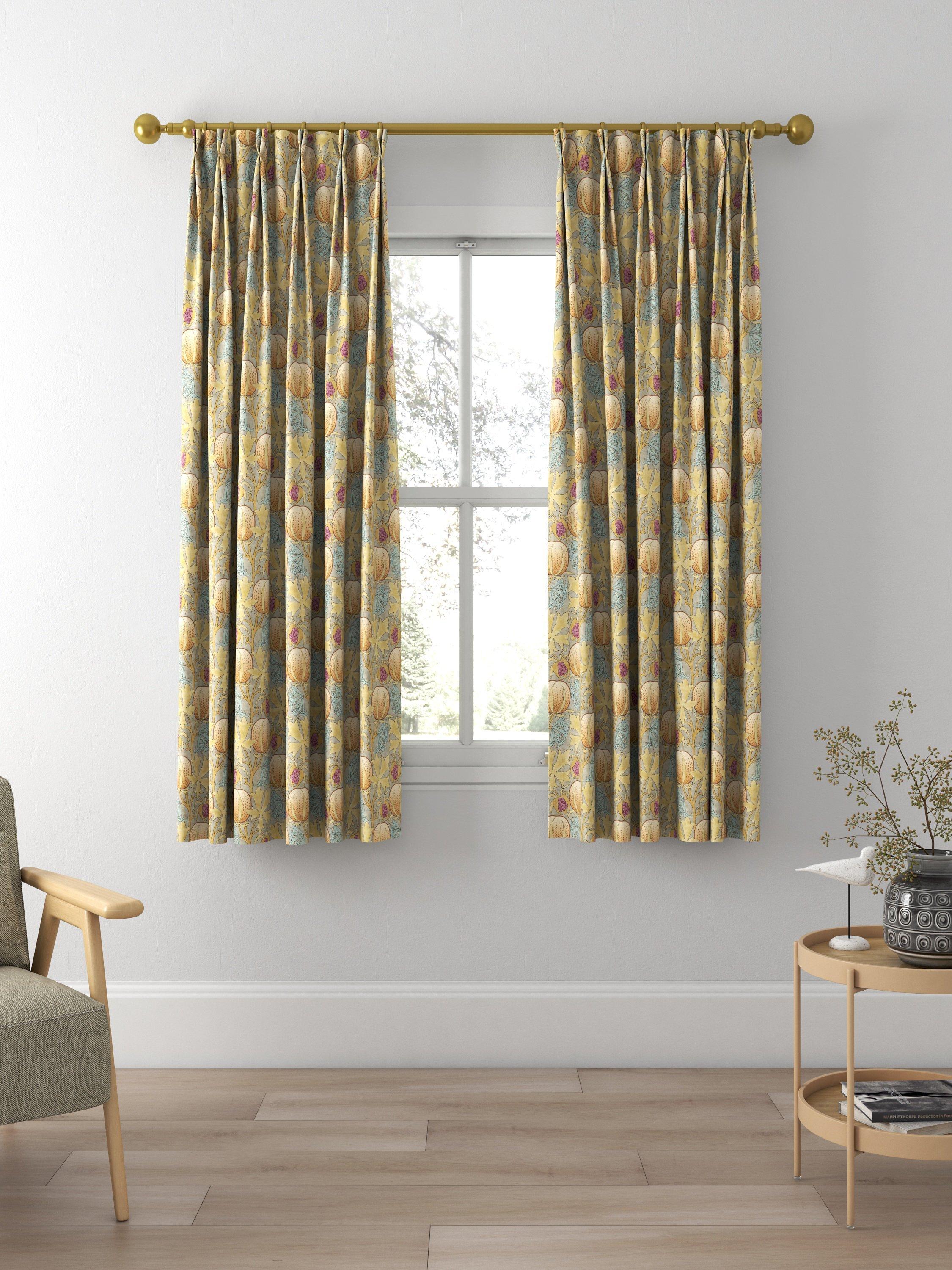 GP & J Baker Pumpkins Made to Measure Curtains, Teal