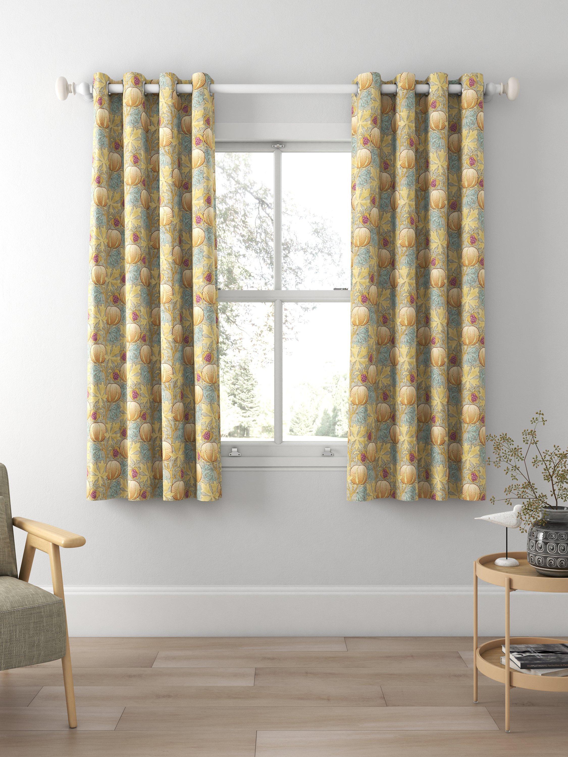 GP & J Baker Pumpkins Made to Measure Curtains, Teal