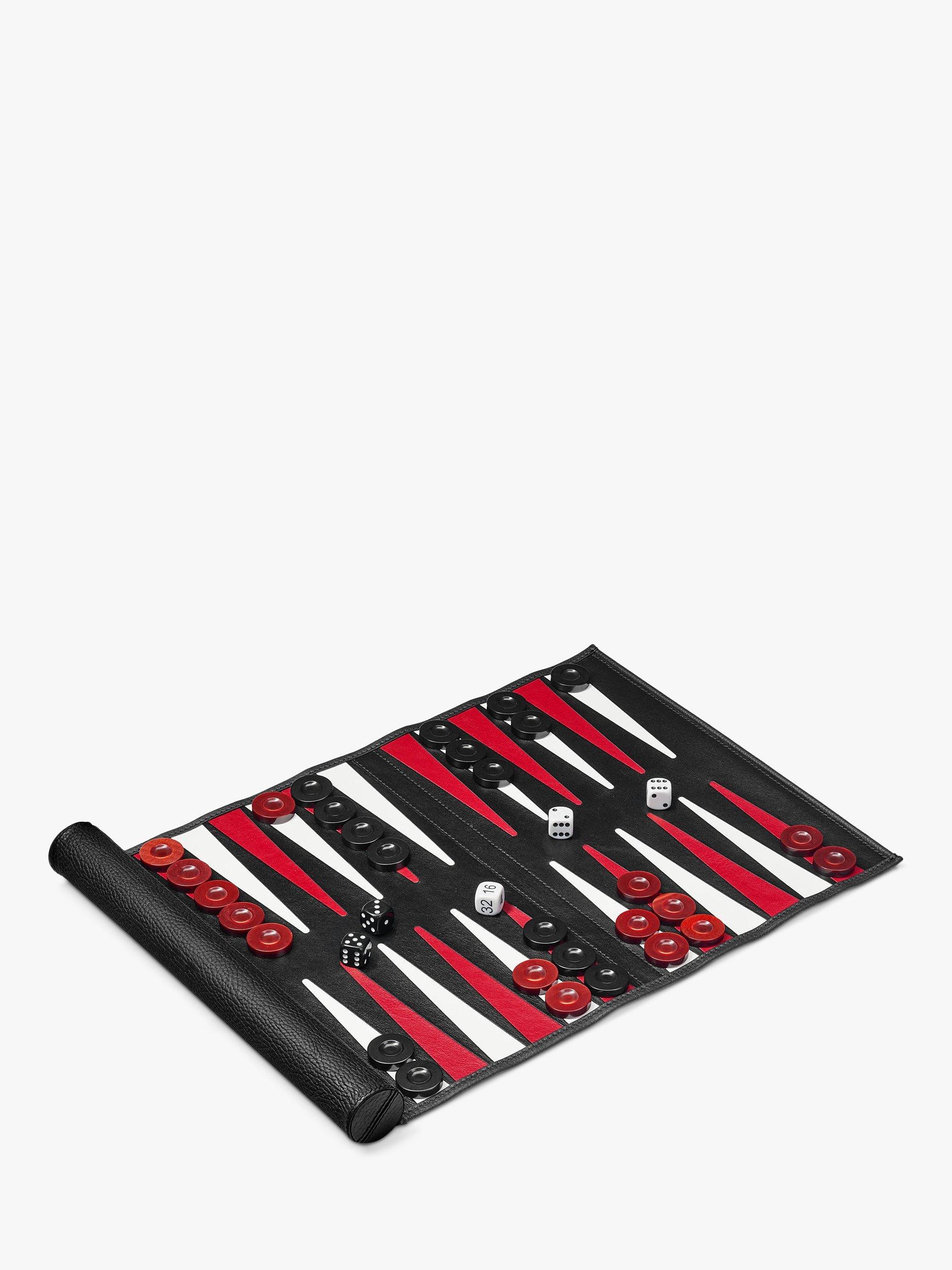 Aspinal of London Leather Travel Backgammon