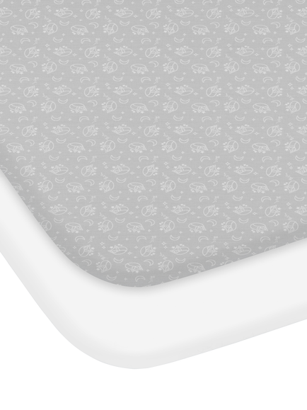 Chicco Next2Me Bedside Crib Fox Bedding Set, Grey, Grey