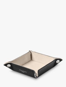Aspinal of London Pebble Leather Mini Tidy Tray, Black