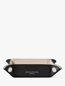 Aspinal of London Pebble Leather Mini Tidy Tray - view 2, Black