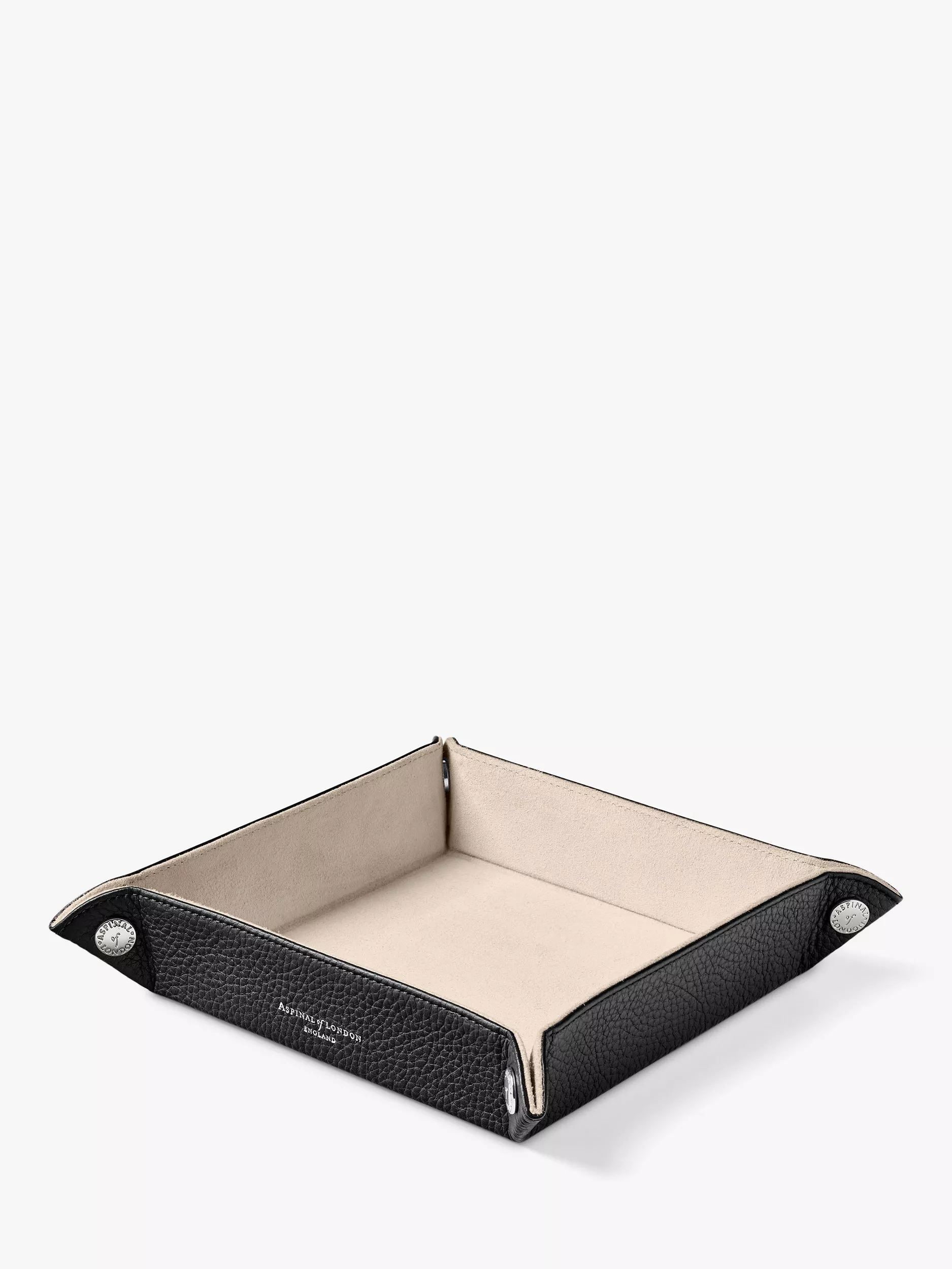 Quilted Black Leather on sale Valet Tray