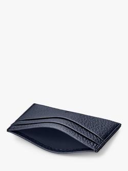 Aspinal of London Pebble Leather Slim Credit Card Case - view 2, Navy