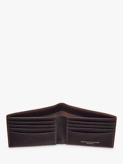 Aspinal of London 8 Card Billfold Pebble Leather Billfold Wallet - view 2, Tobacco