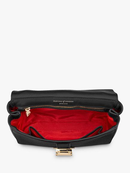Aspinal of London Lottie Small Pebble Leather Shoulder Bag - view 2, Black