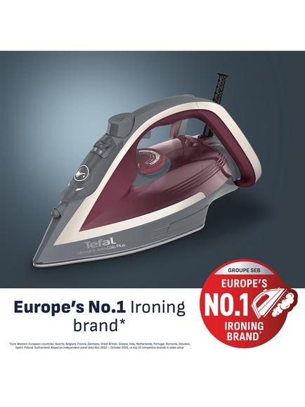 Tefal Ultraglide Anti-Scale Plus FV5872 Steam Iron, Grey/Purple - view 2, Grey/Purple