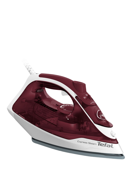 Tefal Express Steam FV2869 Steam Iron, Ruby Red/White, Ruby Red/White