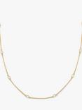 Leah Alexandra Floatesse Cubic Zirconia Chain Necklace, Gold/Clear