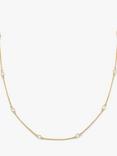 Leah Alexandra Floatesse Cubic Zirconia Chain Necklace, Gold/Clear