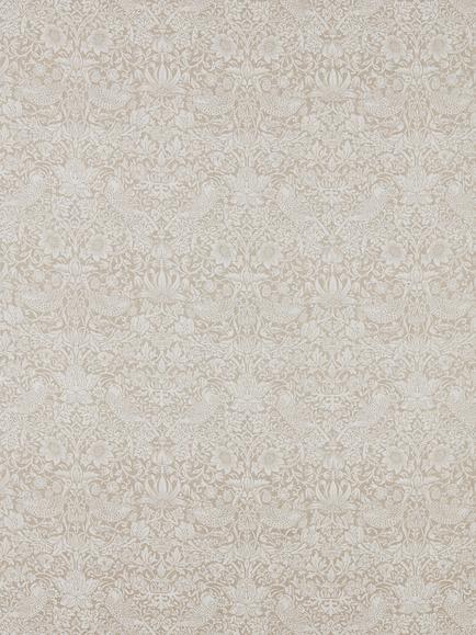 Morris & Co. Pure Strawberry Thief Made to Measure Curtains or Roman Blind, Flax, Flax