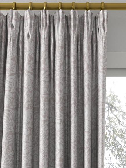 Morris & Co. Pure Strawberry Thief Made to Measure Curtains or Roman Blind, Dove - view 2, Dove